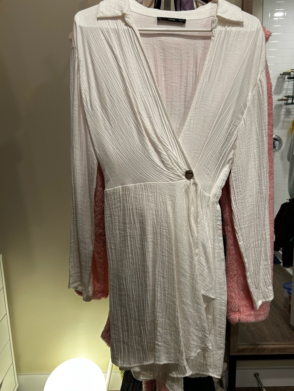 MANGO Faux Wrap Dress